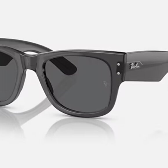 Ray-Ban Mega Wayfarer RB0840S 901/31 Black with G15 Lens Sunglasses NEW - Picture 2 of 10